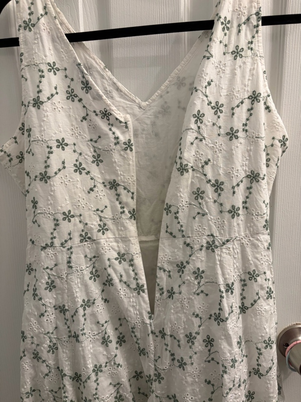 Cottage Core Countryside 100% Cotton Floral Tie-Waist Mini Dress - Picture 11 of 14